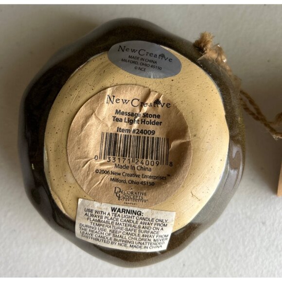 New Creative Brand Seeds Of Faith Stoneware Tea Light Holder Inspirational - Picture 3 of 4